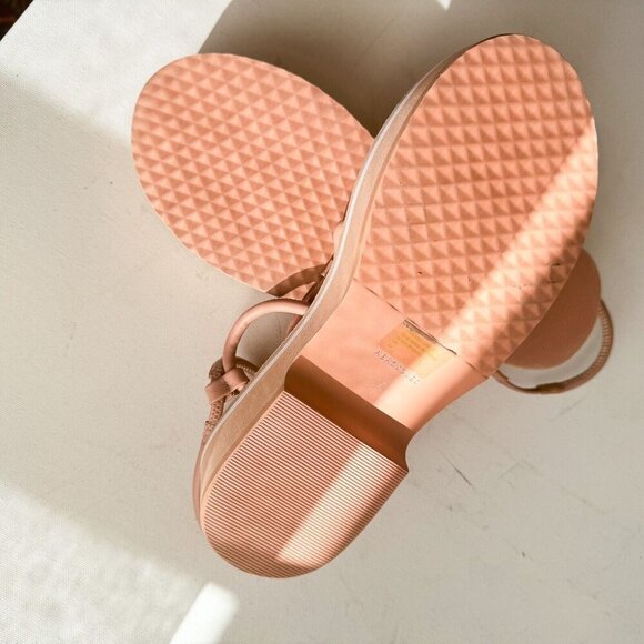 Aerosoles Nude Pink Strappy Summer Leather Sandals 7 - Picture 4 of 7